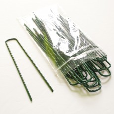 Powder Coated Green Grass Pins 150mm